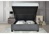 5ft King Size Ashley Grey Faux Leather Ottoman Storage Bed frame 4